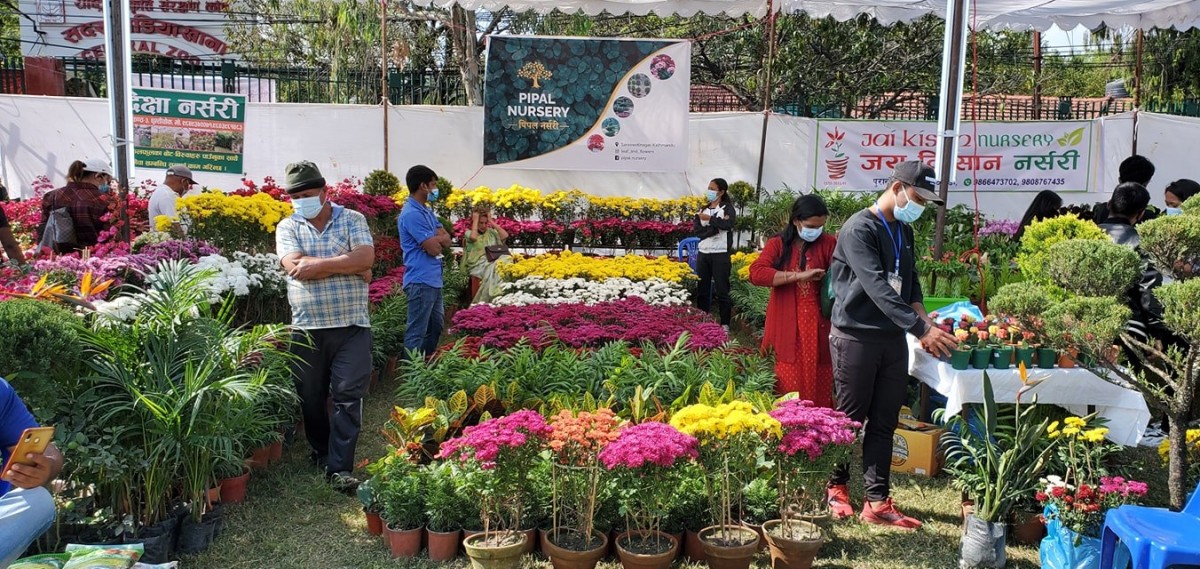 पुष्प प्रदर्शनी एकैदिन २५ लाखको कारोबार