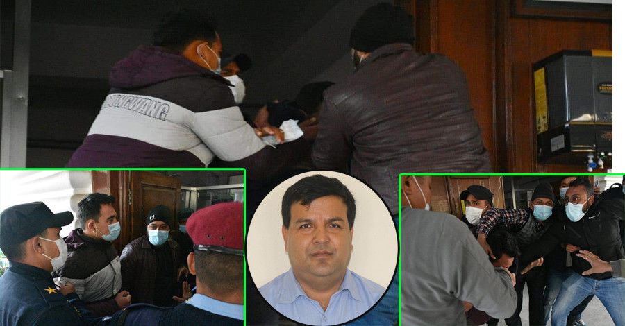 केएमसी मेडिकल कलेजका संचालक सुनिल शर्मामाथि सिंहदरबारमै विद्यार्थीले दले कालोमोसो