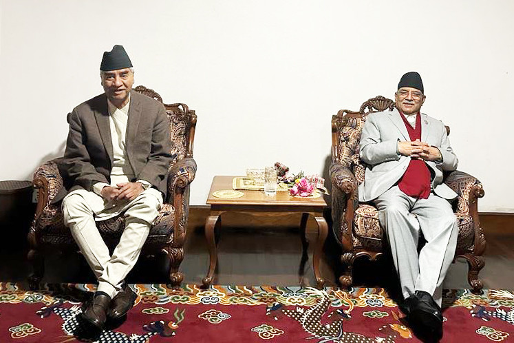 प्रचण्डलाई विश्वासकाे मत दिने देउवाकाे आश्वासन