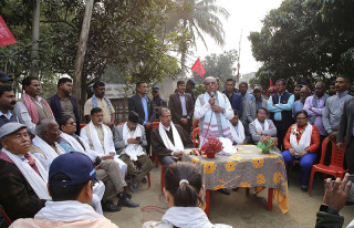 नेकपा (माओवादी केन्द्र)का अध्यक्ष 'प्रचण्ड' - तोपा, सप्तरीमा