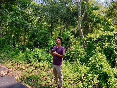 ‘ड्रोन’को सहायताबाट वनक्षेत्रको निगरानी