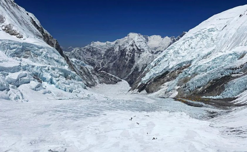 दोब्बर गतिमा हिउँ गुमाउँदै हिमनदी
