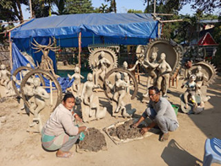 माटोबाट मूर्ति बनाउने परम्परागत पेसा सङ्कटमा